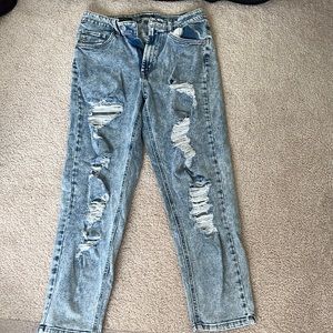High waisted jeans